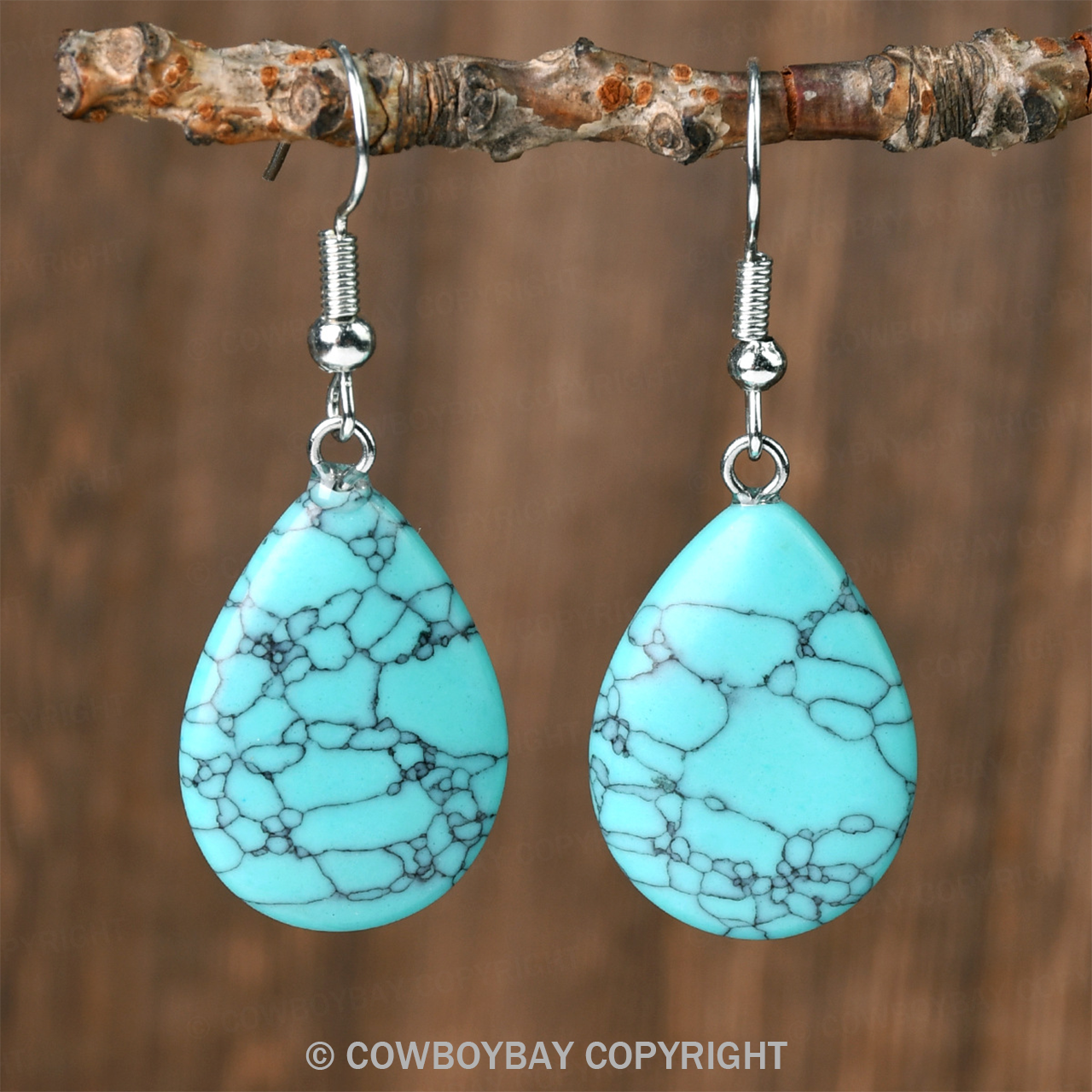 Blue Turquoise Earrings