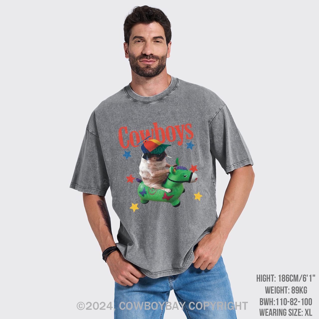 Puppy Imitation Garment-dye Tees