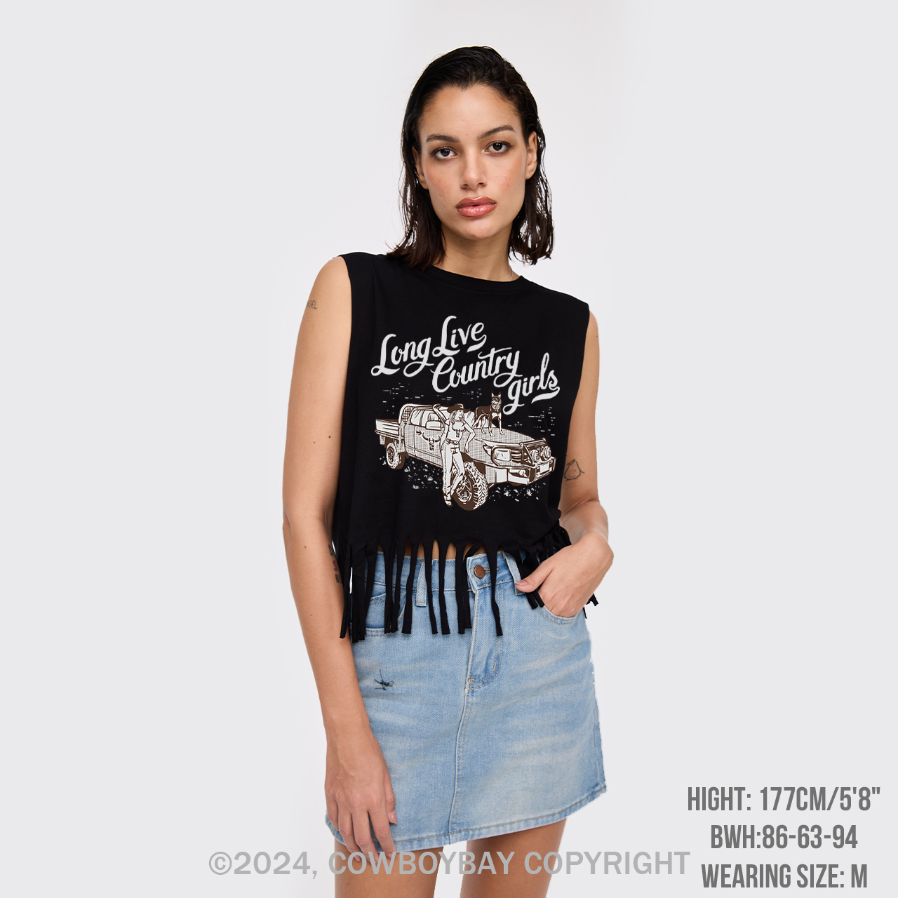 Long Live Country Girls Fringe Tank