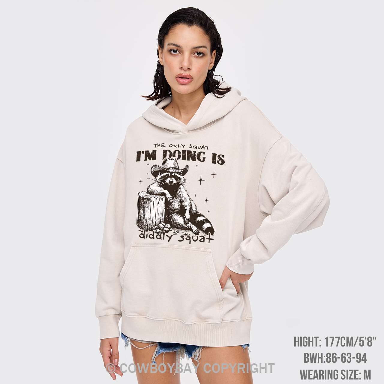 The Only Squat I'm Doing Is Diddly Squat Garment-Dye Hoodies