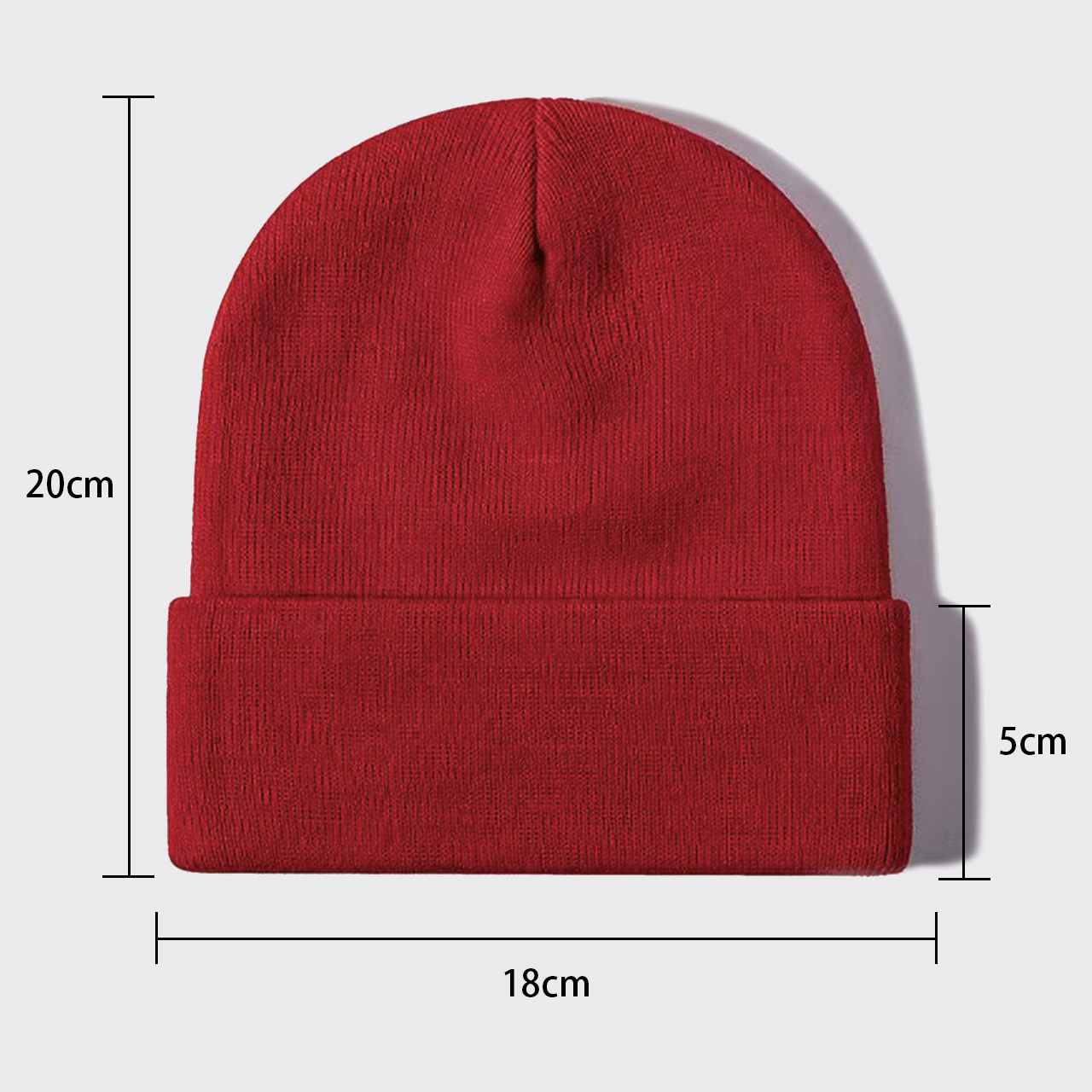 Solid Color Light Plate Knitted Beanie