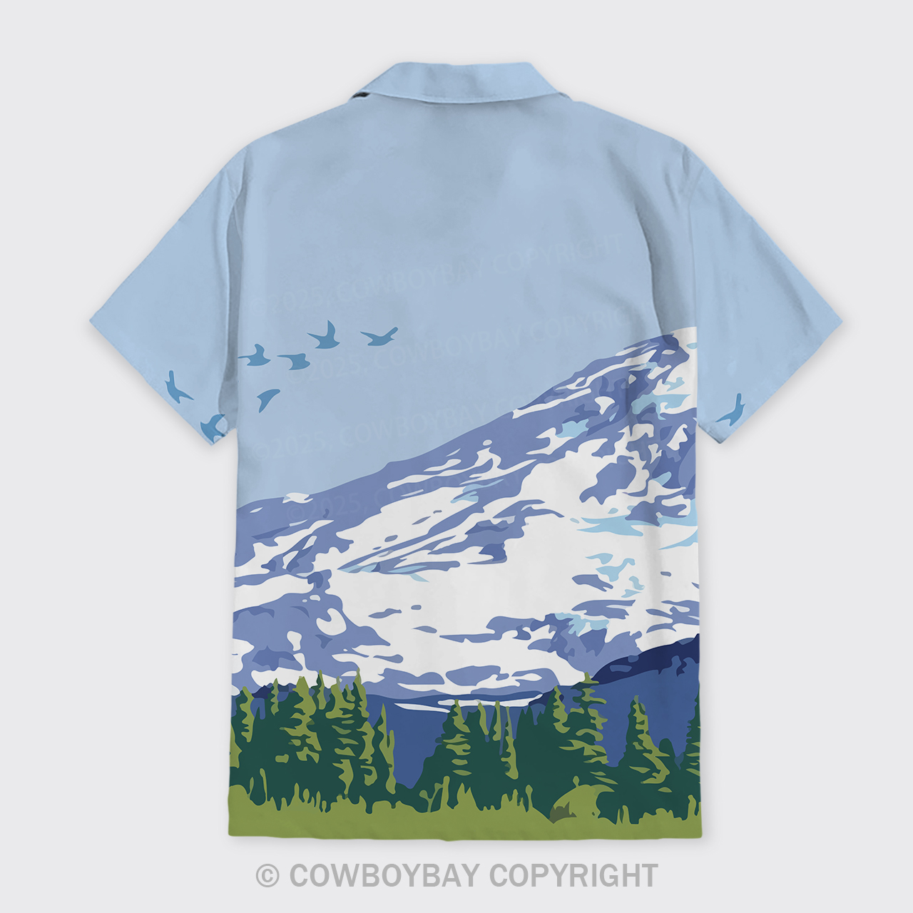 Mount Rainier National Park Button Up Shirts