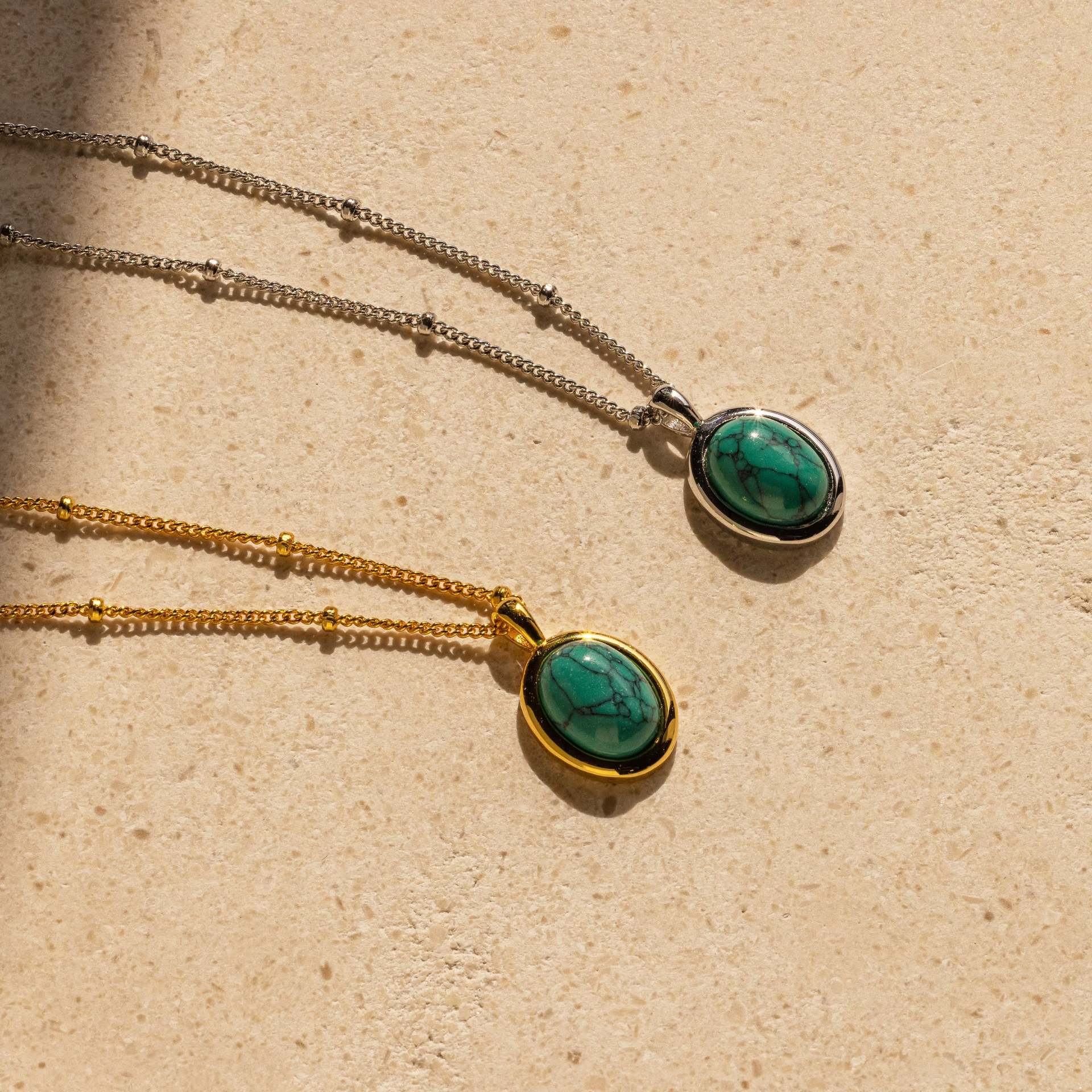 Natural Turquoise Pendant Necklace