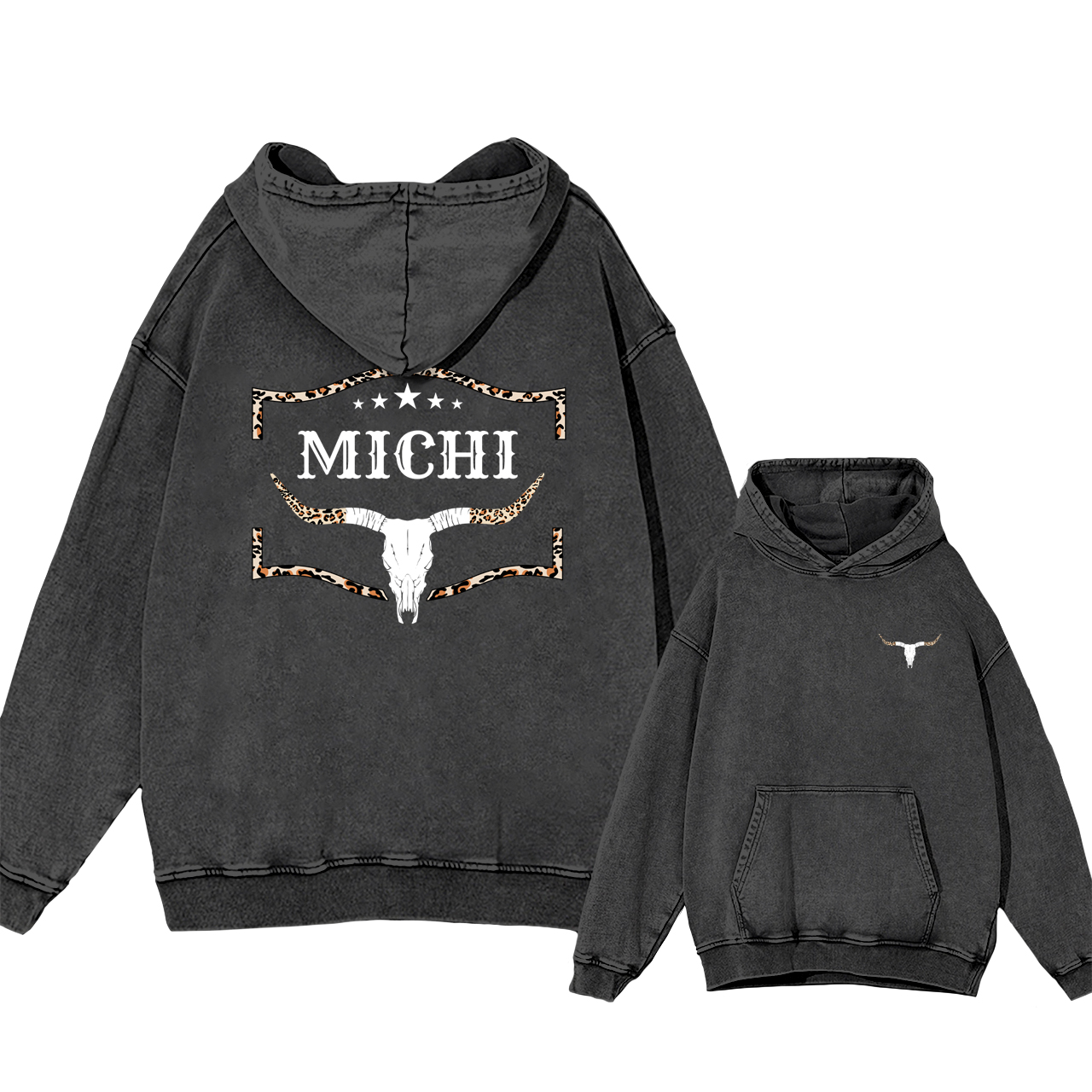 Personalized Classic Mystical Cow Skull Hoodies