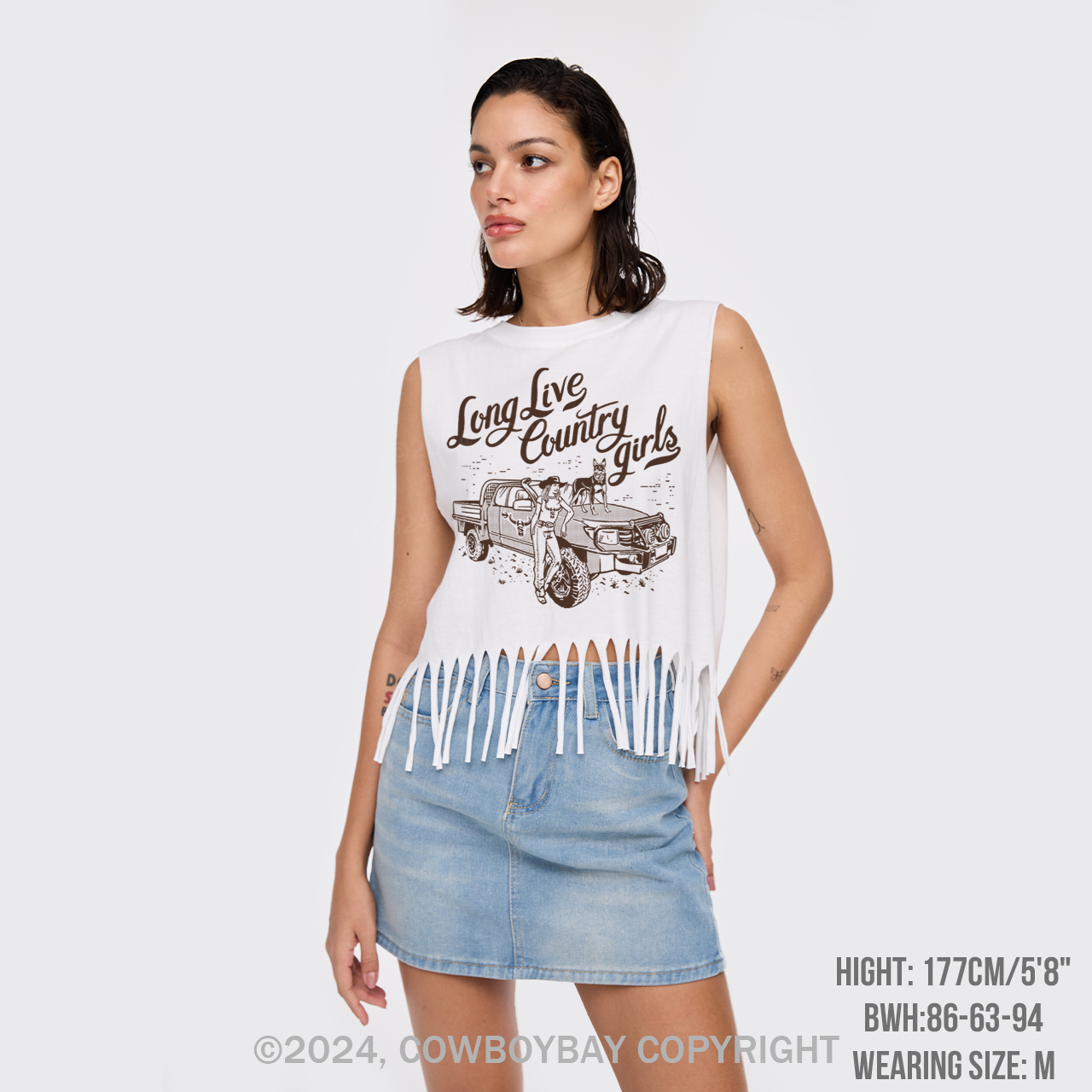 Long Live Country Girls Fringe Tank