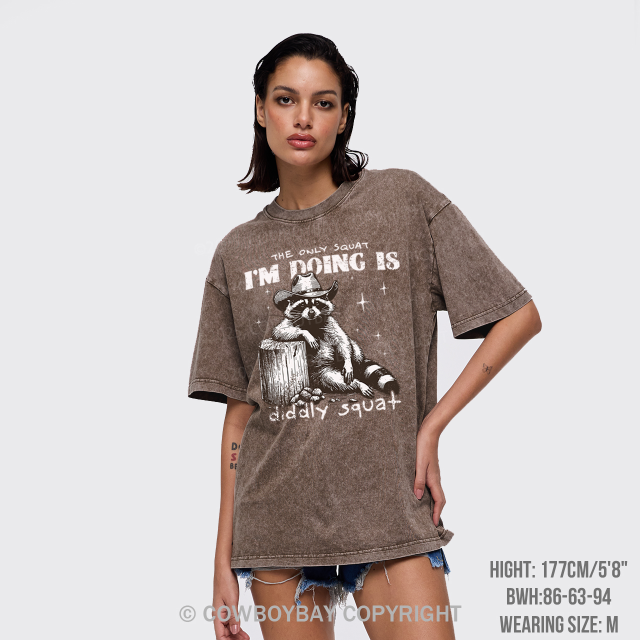 The Only Squat I'm Doing Is Diddly Squat Garment-dye Tees