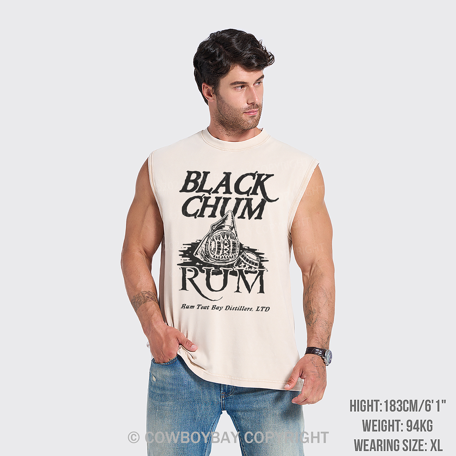 Black Chum Rum Washed Tanks