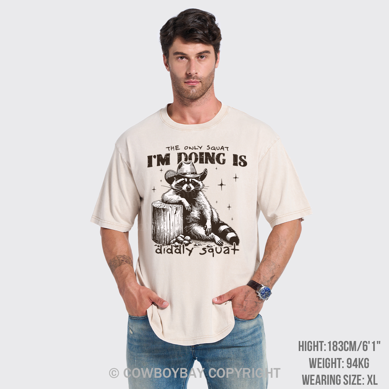 The Only Squat I'm Doing Is Diddly Squat Garment-dye Tees