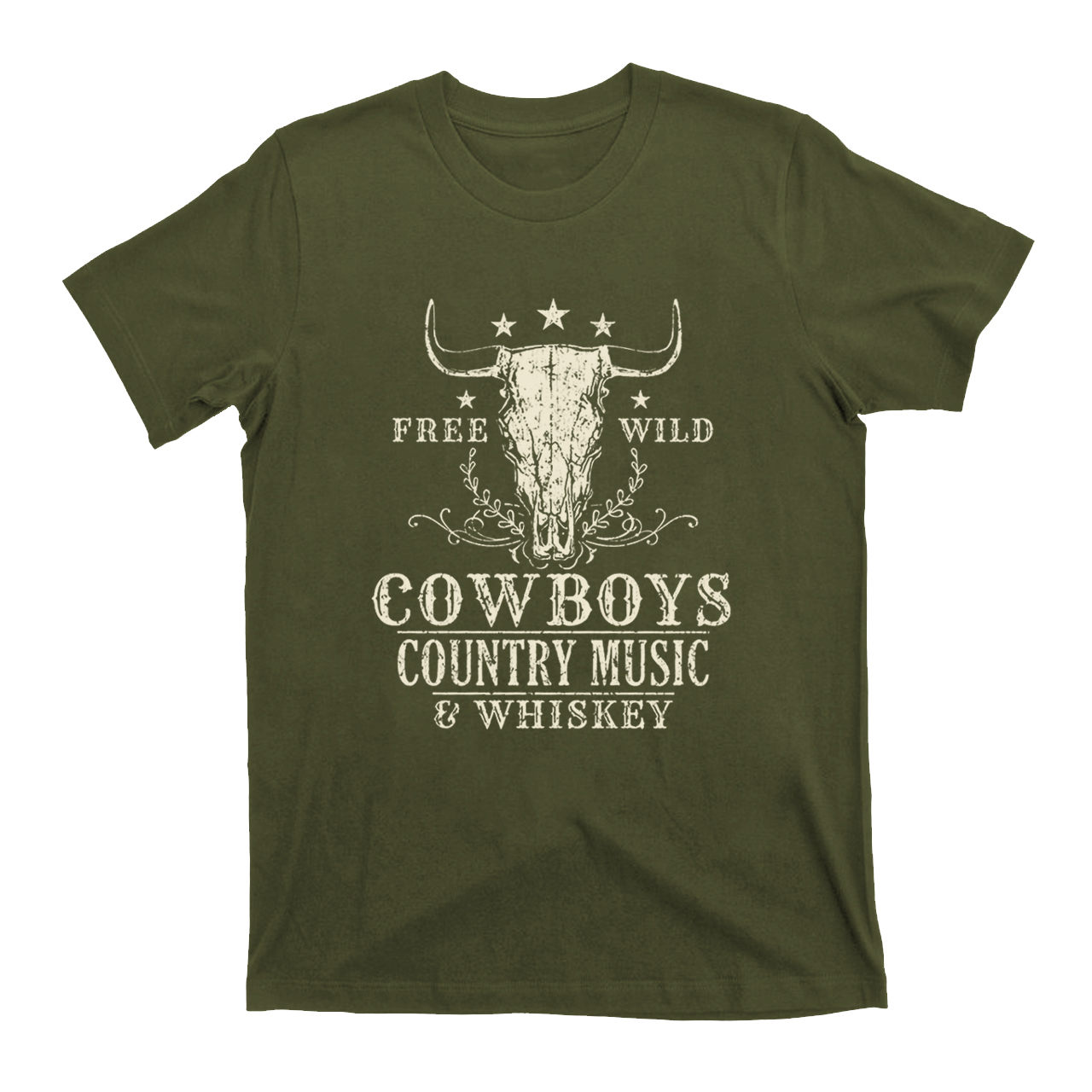 Free Wild Cowboy Whiskey T-Shirts