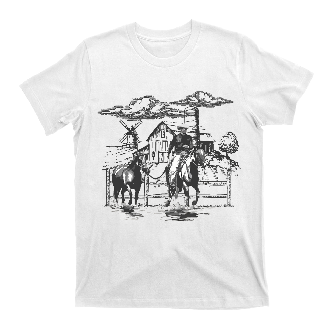 Western Country Cowboys Sublimation T-Shirts