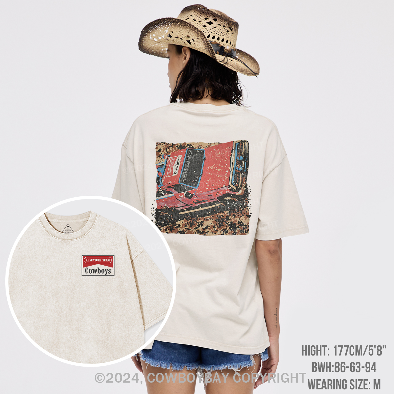 Vintage 1990s Adventure Race Car Garment-dye Tees