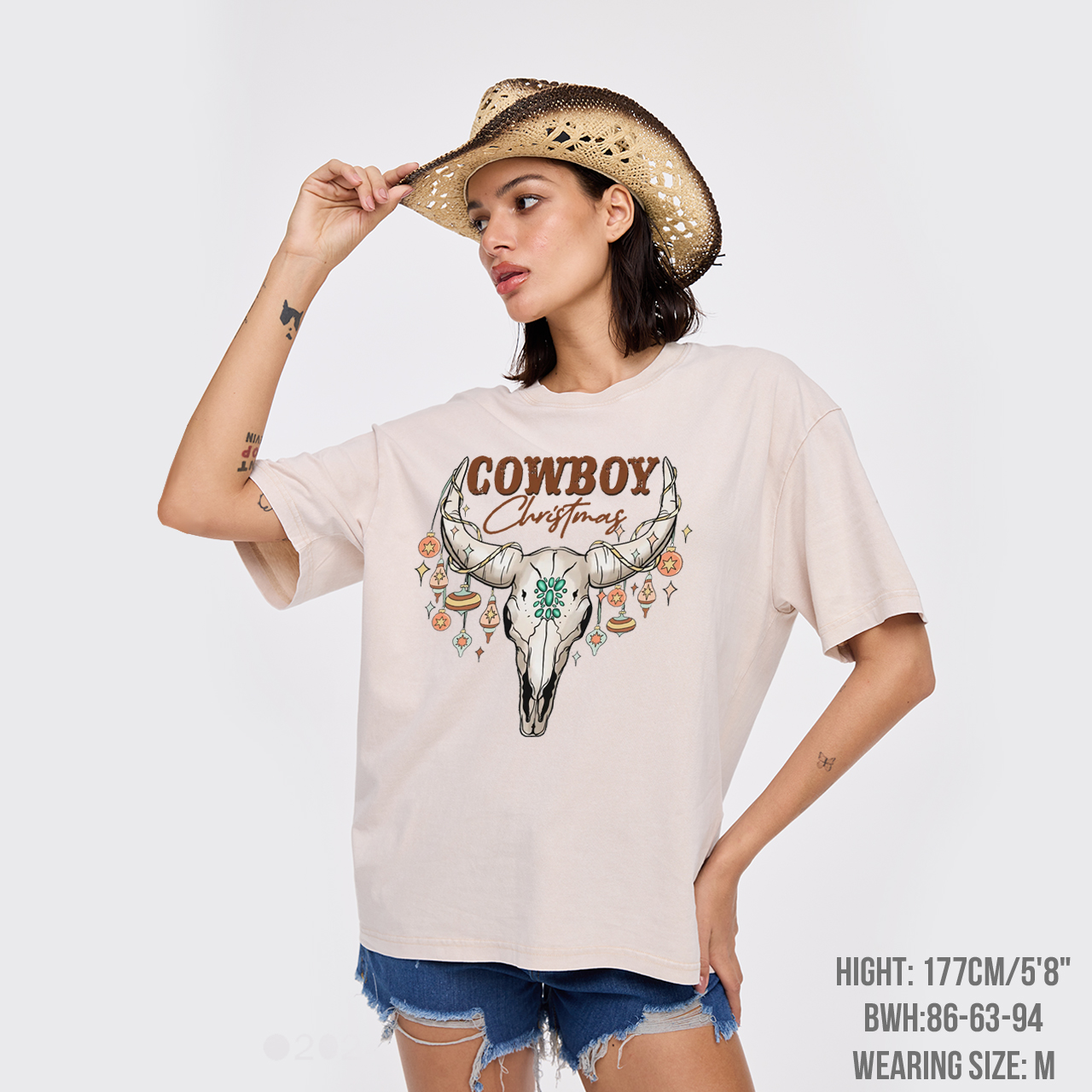 Cowboy Christmas Garment-dye Tees