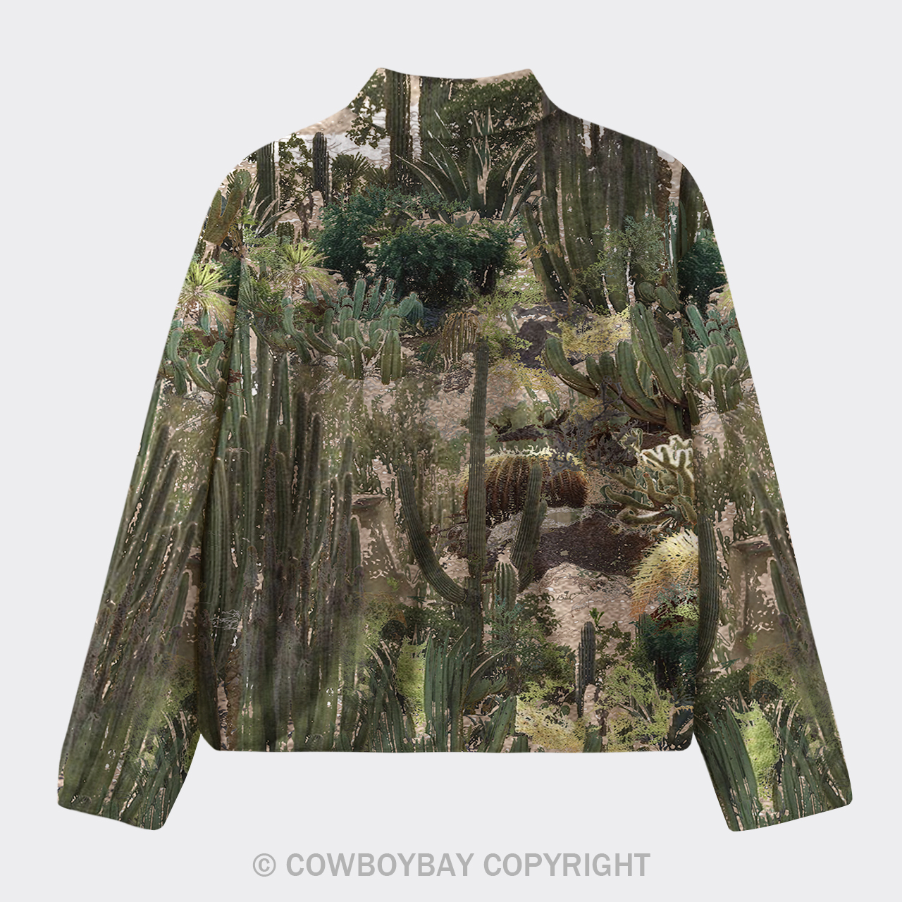 Cactus Pattern Fleece Jacket