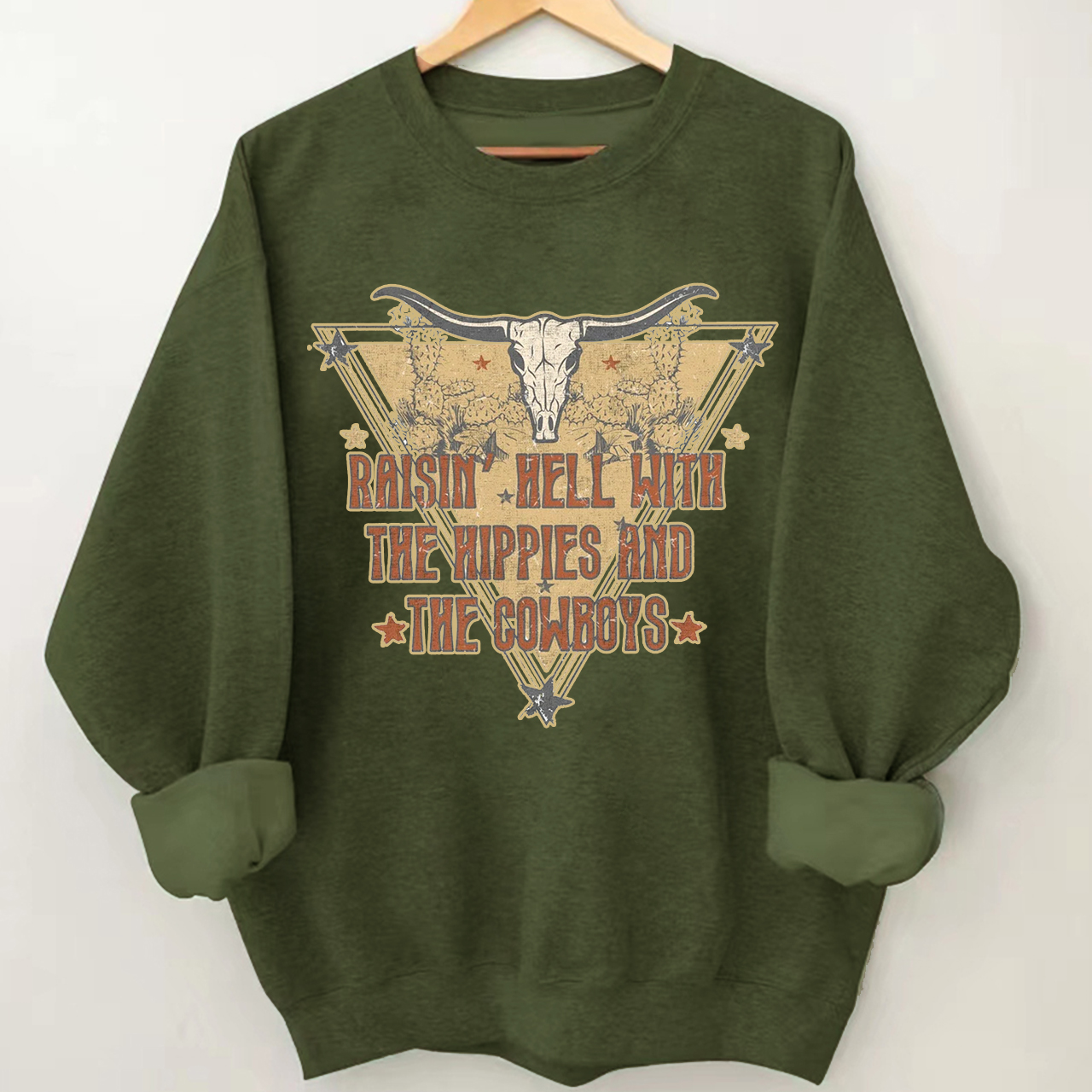 With The Hippies & The Cowboys Sweatshirt