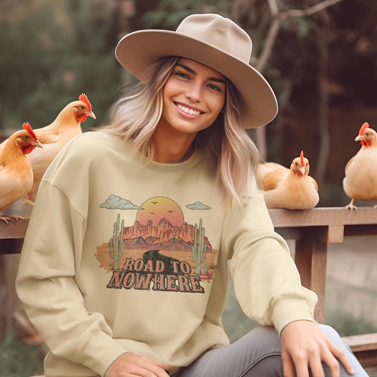 Desert Drifter Road To Nowhere Sweatshirt