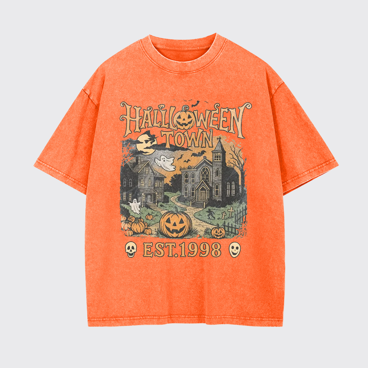 Vintage 90s Halloween Spooky Garment-dye Tees