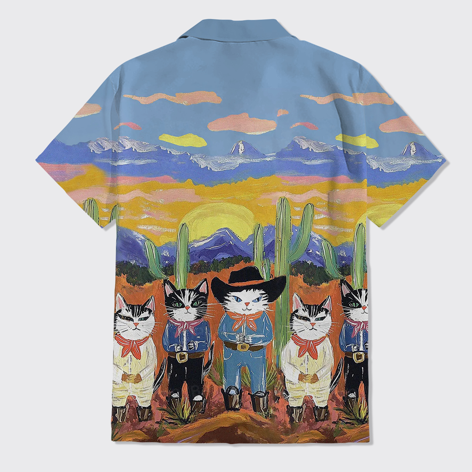 Cowboy Cat Button Up Shirts