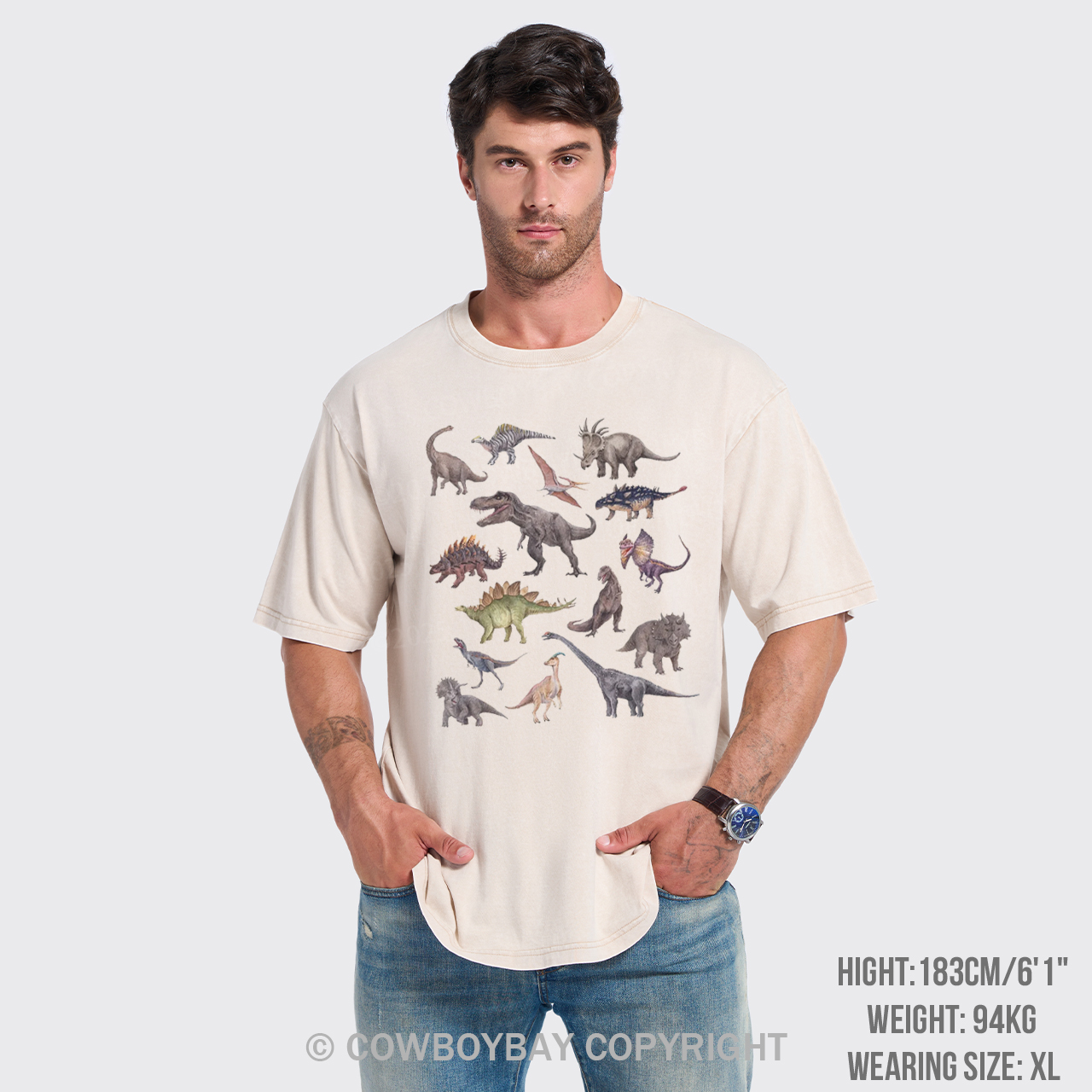 Dinosaur Garment-dye Tees