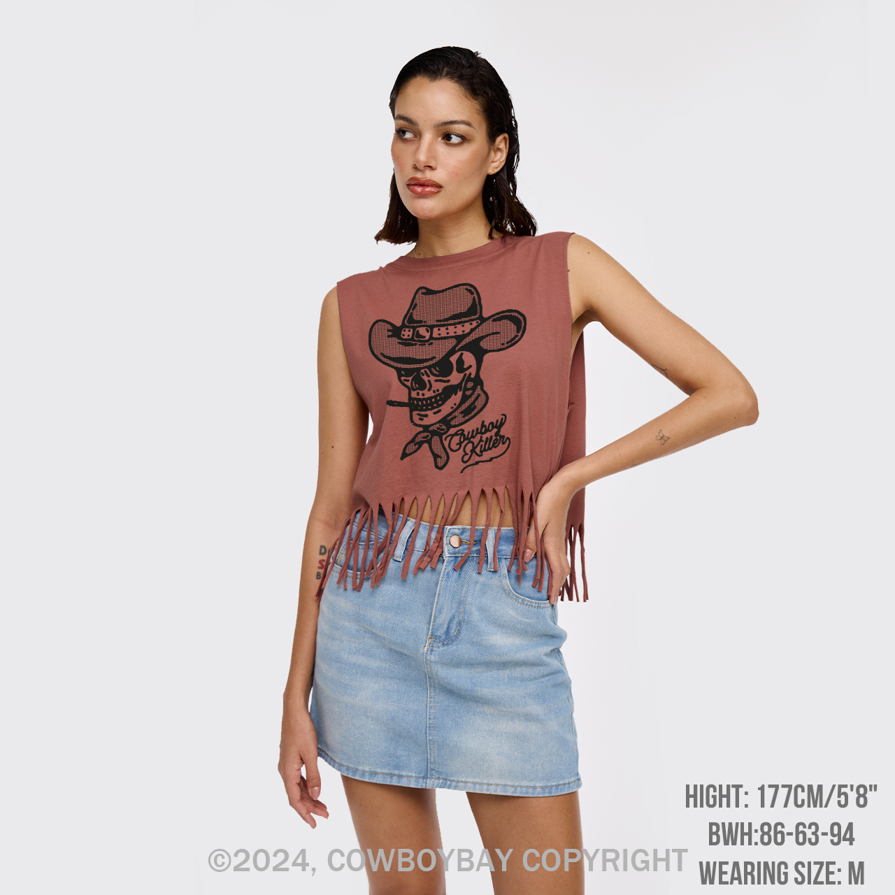 Cowboy Killer Country Concert Fringe Tank