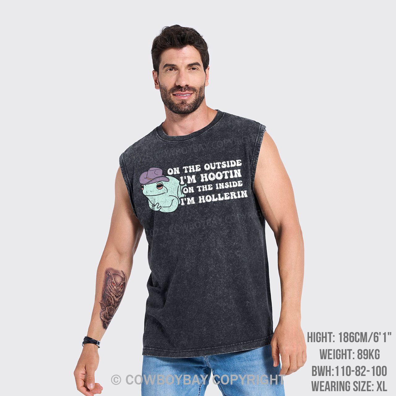 On The Inside I'm Hollerin Washed Tanks