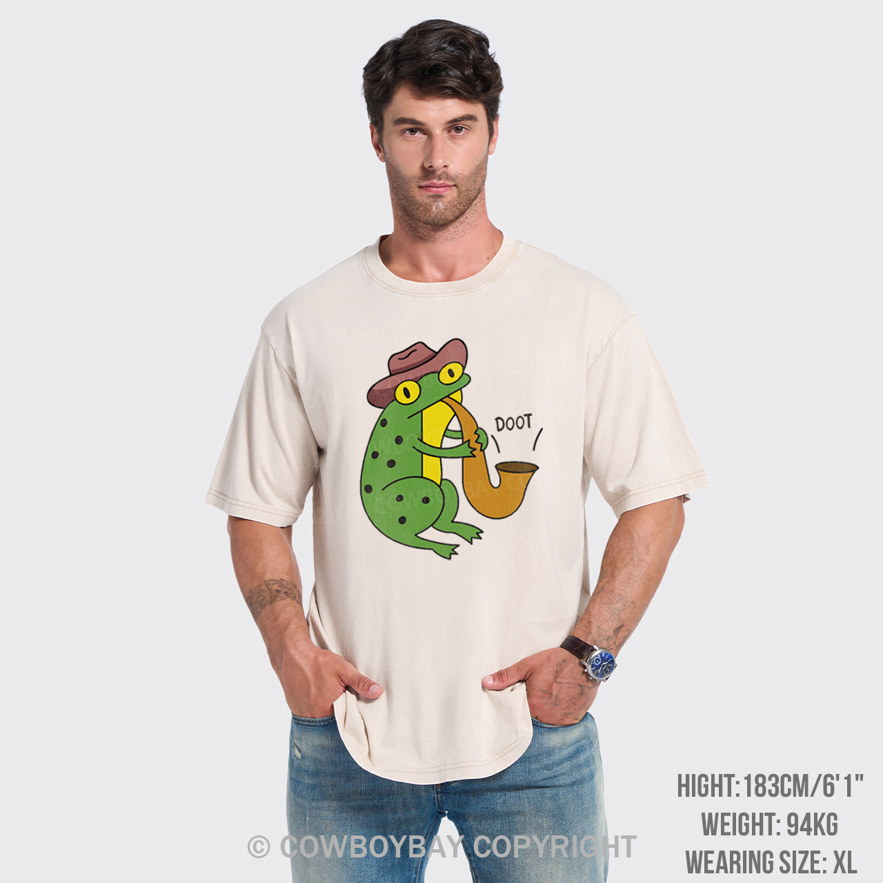 Funny Doot Frog Garment-dye Tees