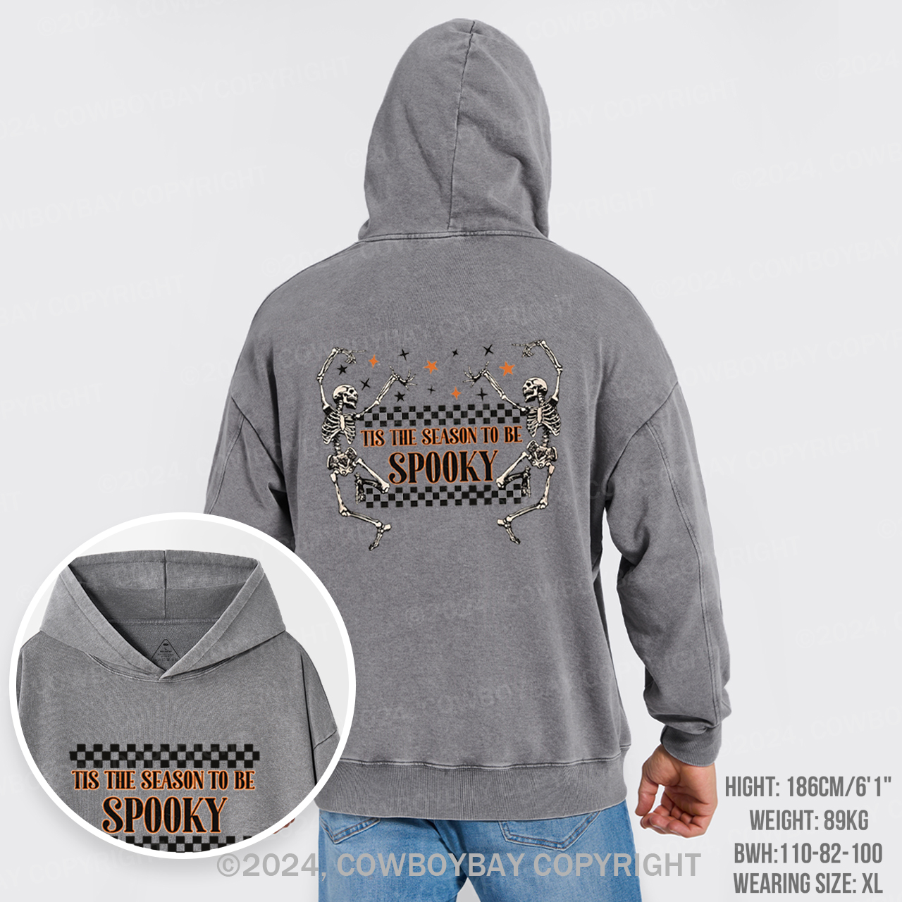 TRENDY Halloween Garment-Dye Hoodies