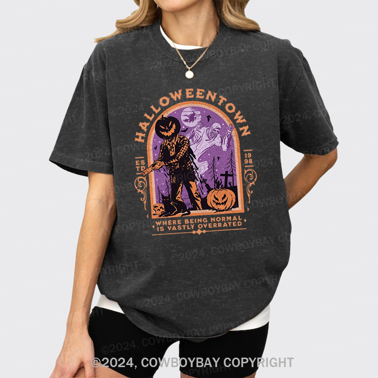 Halloween Pumpkin,EST.1998 Garment-dye Tees