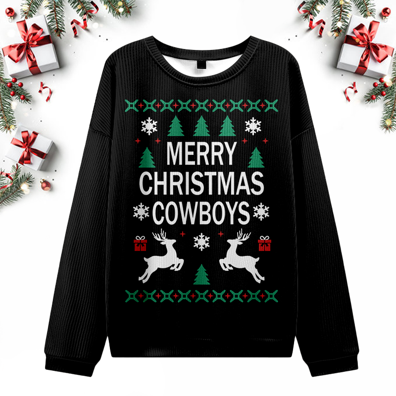 Merry Christmas Cowboys Ugly Sweater