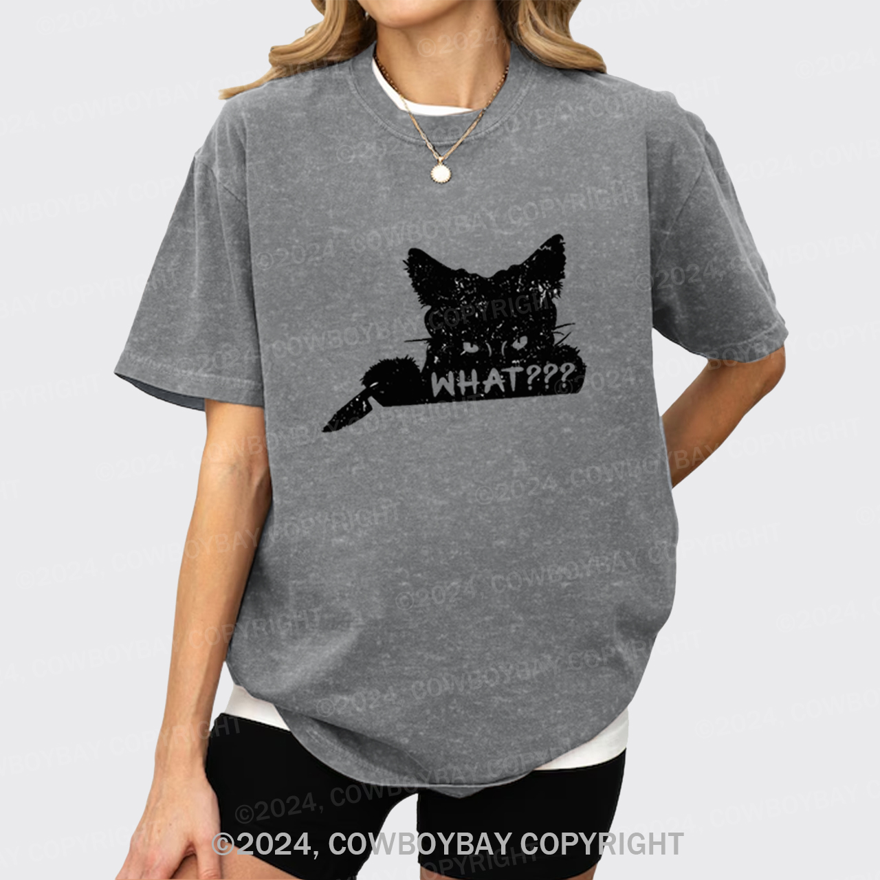 What??? Cat Halloween Garment-dye Tees