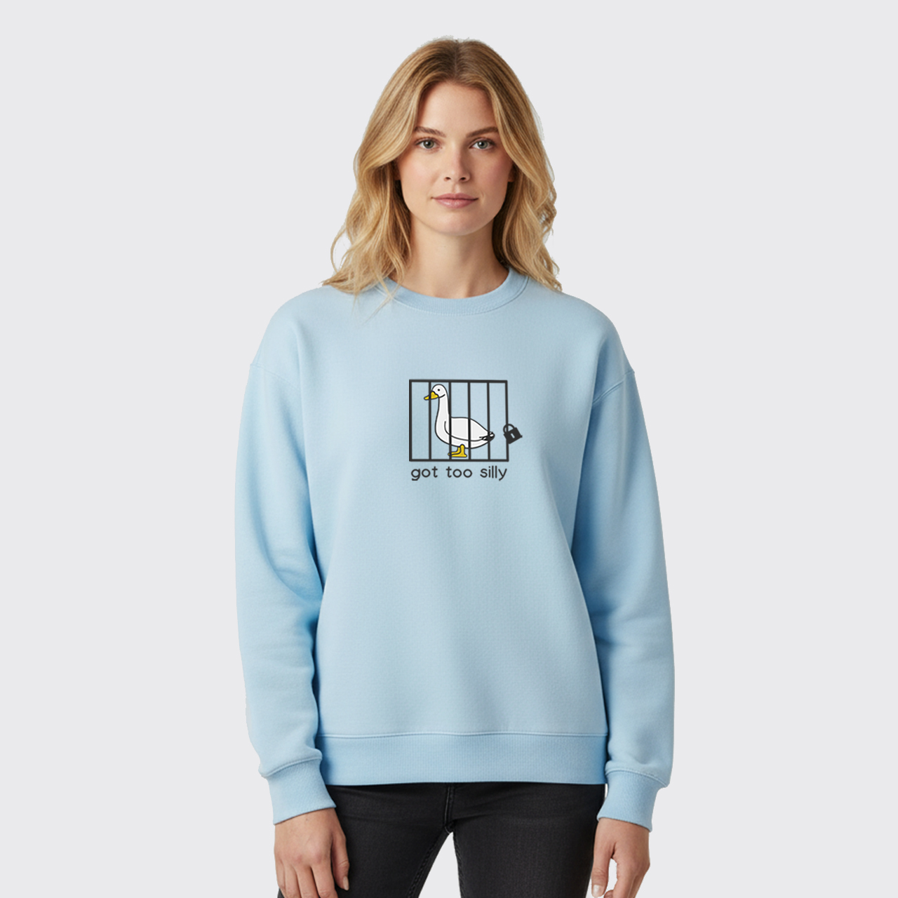 Got Too Silly Embroidered Fleece Sweatshirt