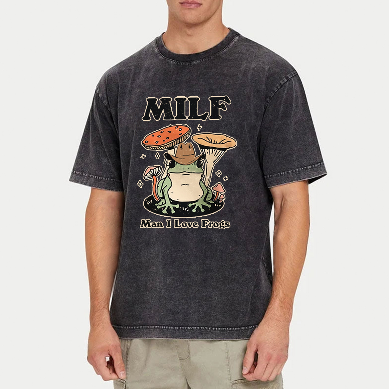 Funny MILF Froggy Garment-dye Tees