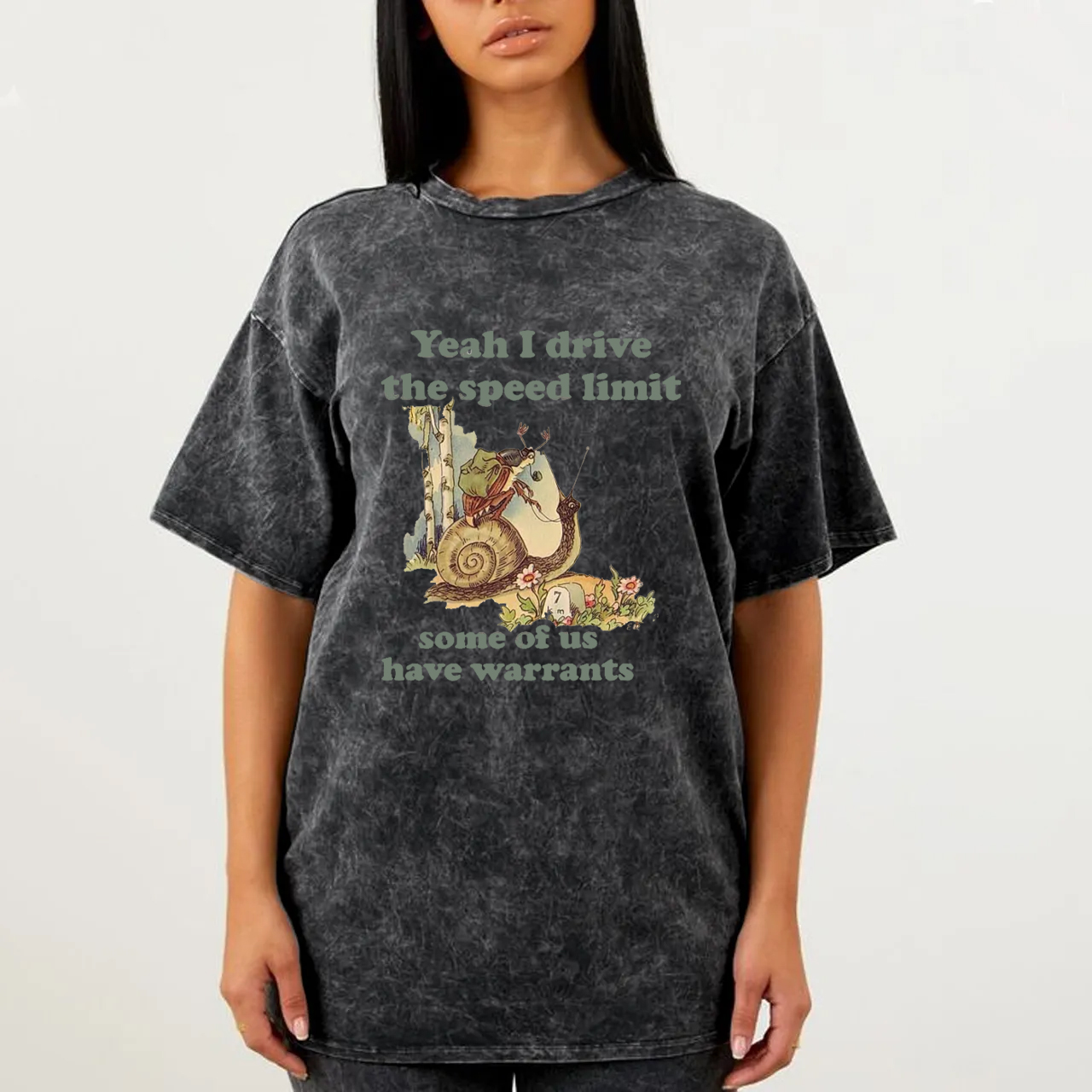 Yeah I Drive the Speed Limit Garment-dye Tees