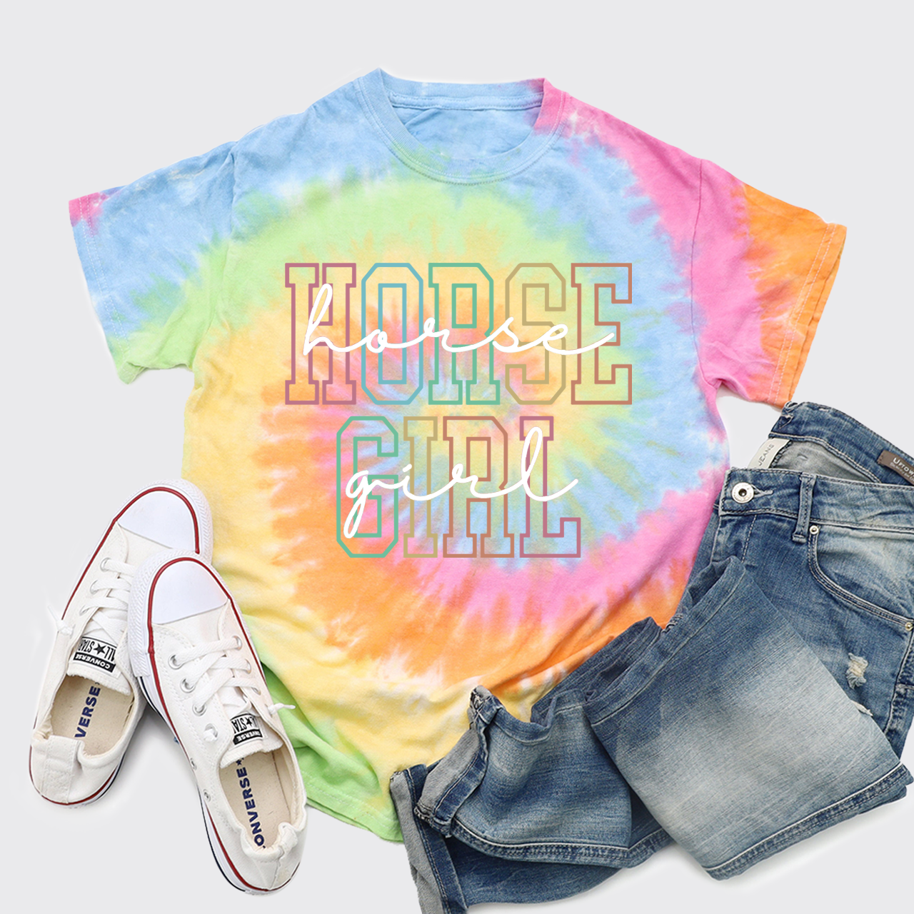Horse Girl Tie Dye Shirts
