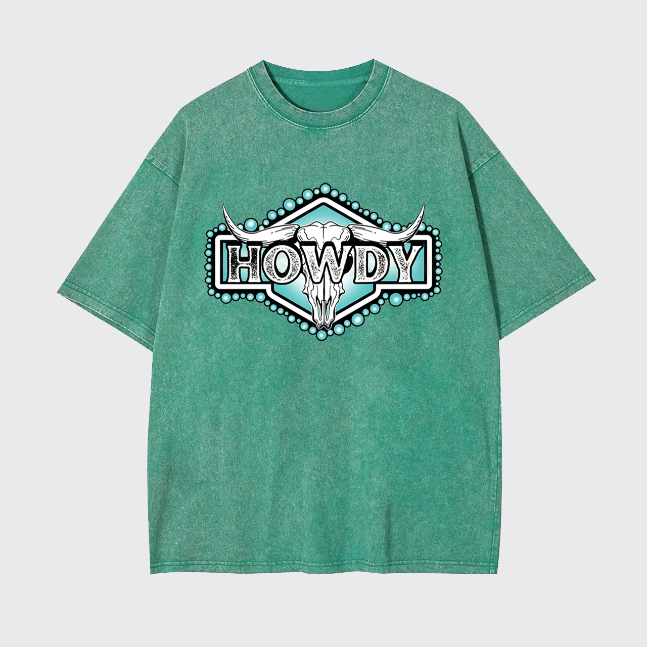 Howdy Western Skull Garment-dye Tees