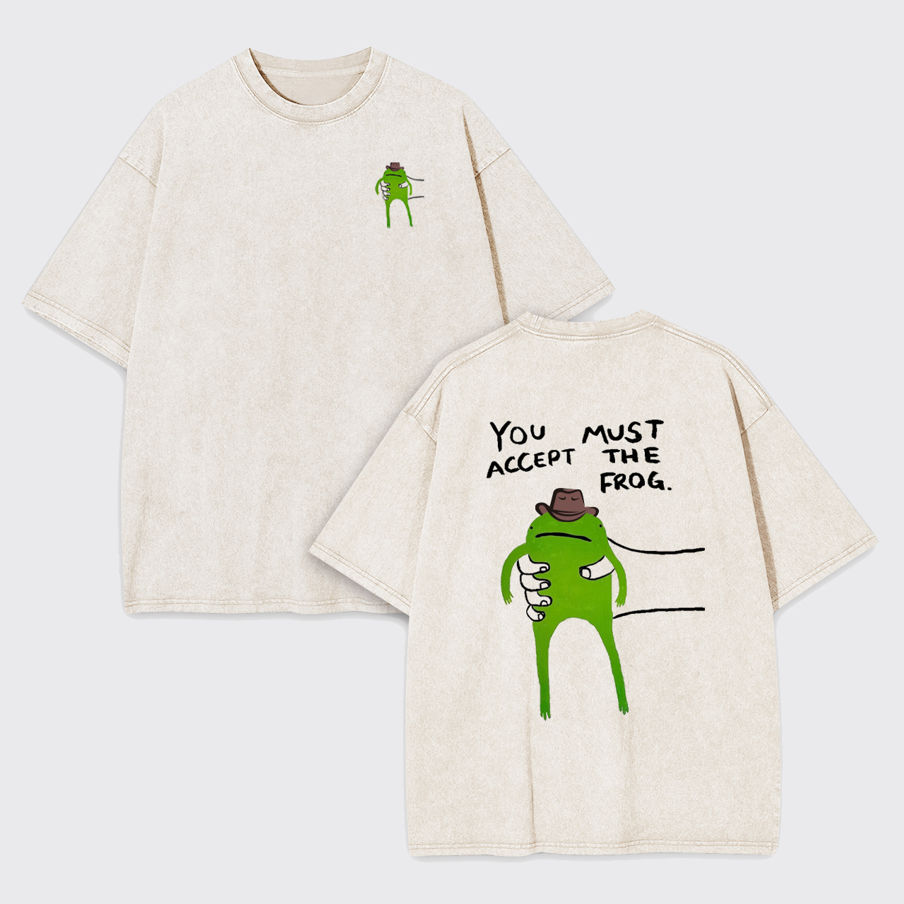 You Must Accept The Cowboy Frog Garment-dye Tees