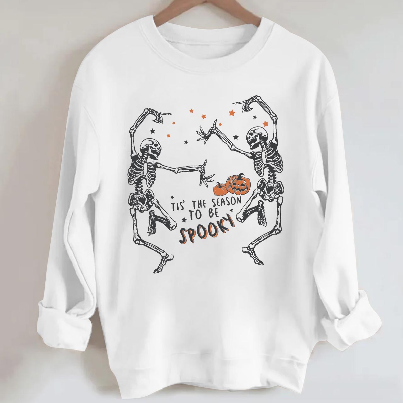 Spooky Season Dancing Skeleton Halloween Sweatshirt