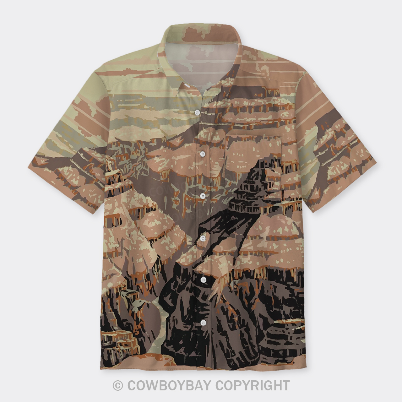 Vintage Mountain View Button Up Shirts