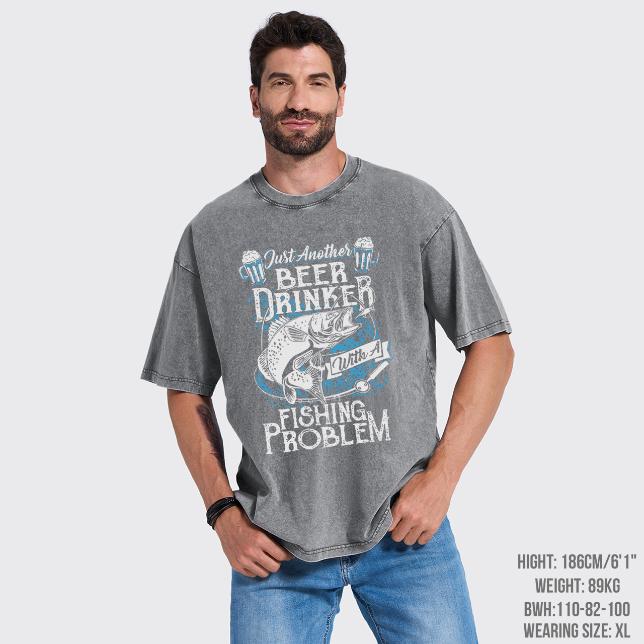 Beer Drinker with a Fishing Problem Garment-dye Tees