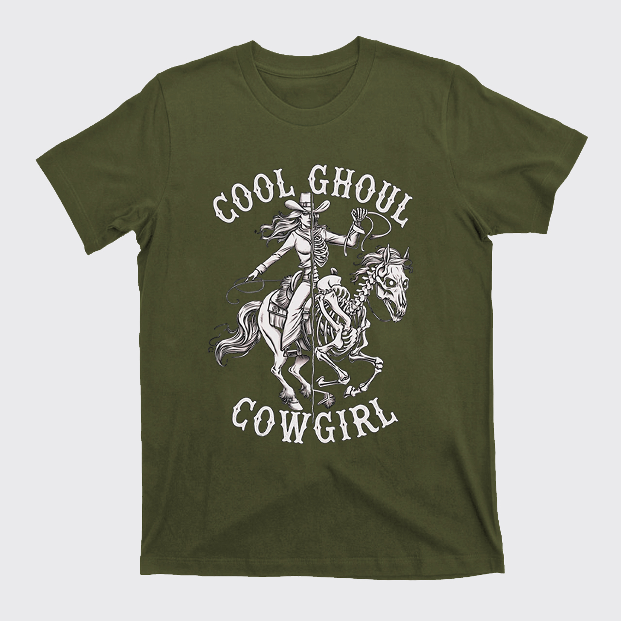 Halloween Cool Ghoul Cowgirl T-Shirts