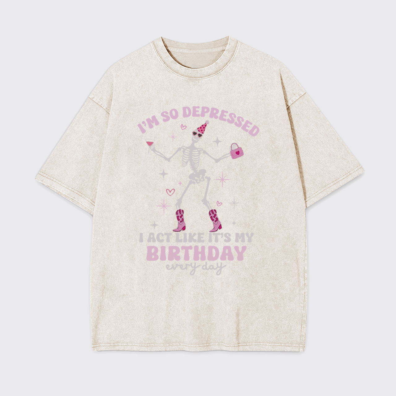 I'm So Depressed Music Garment-dye Tees