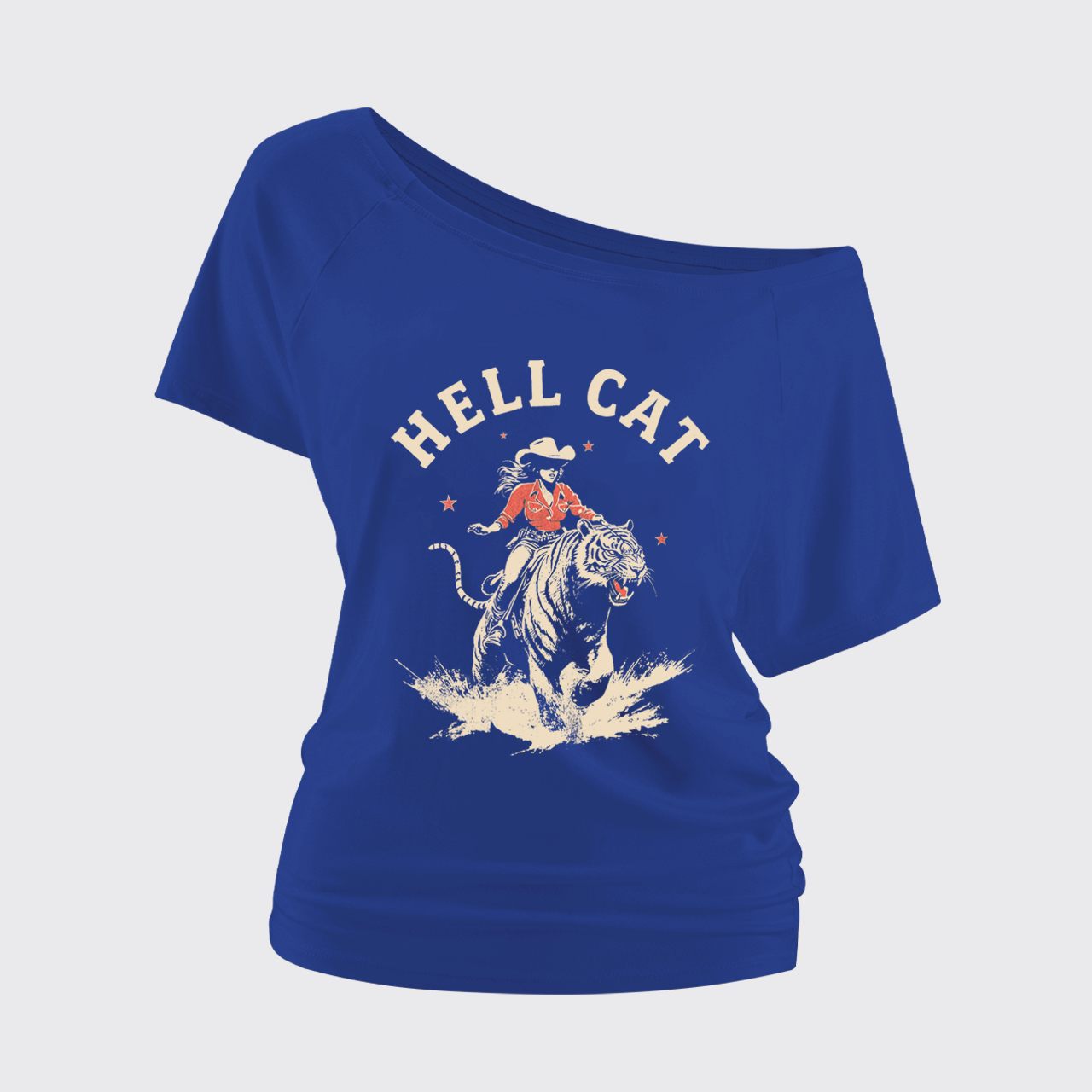 Vintage Cowgirl Hell Cat Off Shoulder Top