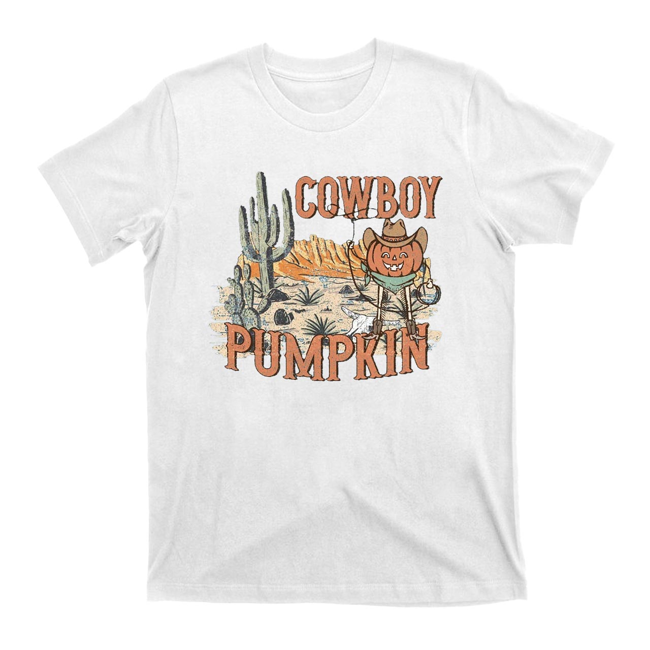 Halloween Cowboy Ghost Pumpkin Cowboy T-Shirts