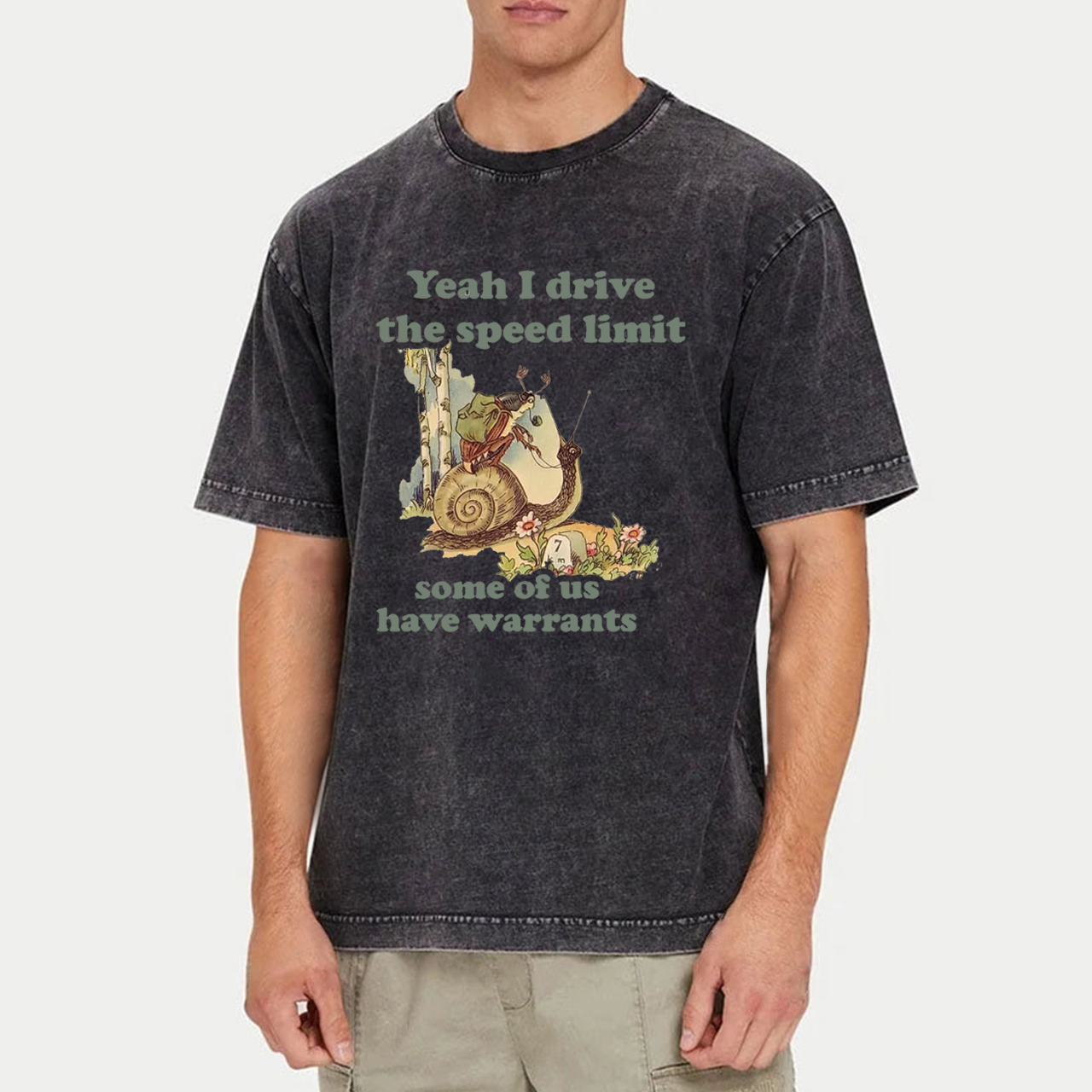 Yeah I Drive the Speed Limit Garment-dye Tees