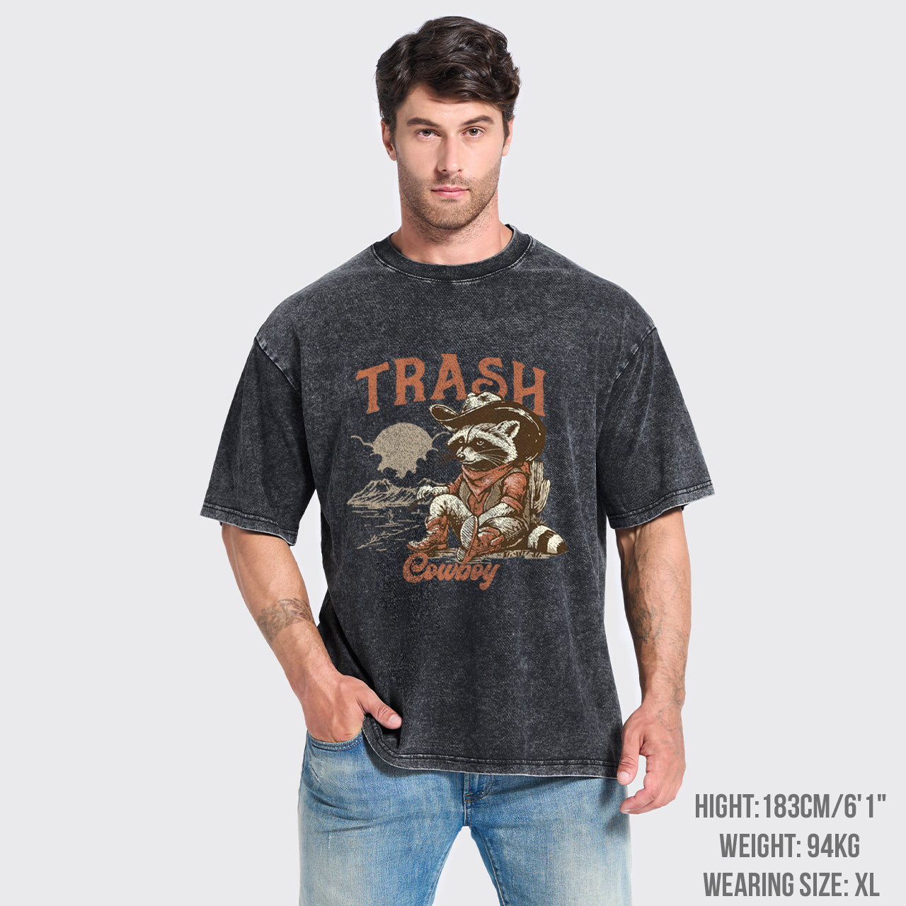 Funny Trash Raccoon Garment-dye Tees