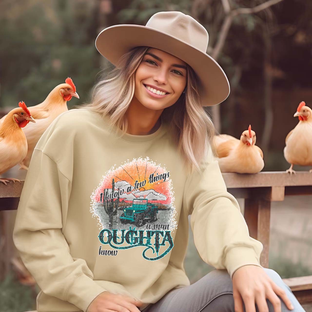 A Man Oughta Know Cowboy Sweatshirt