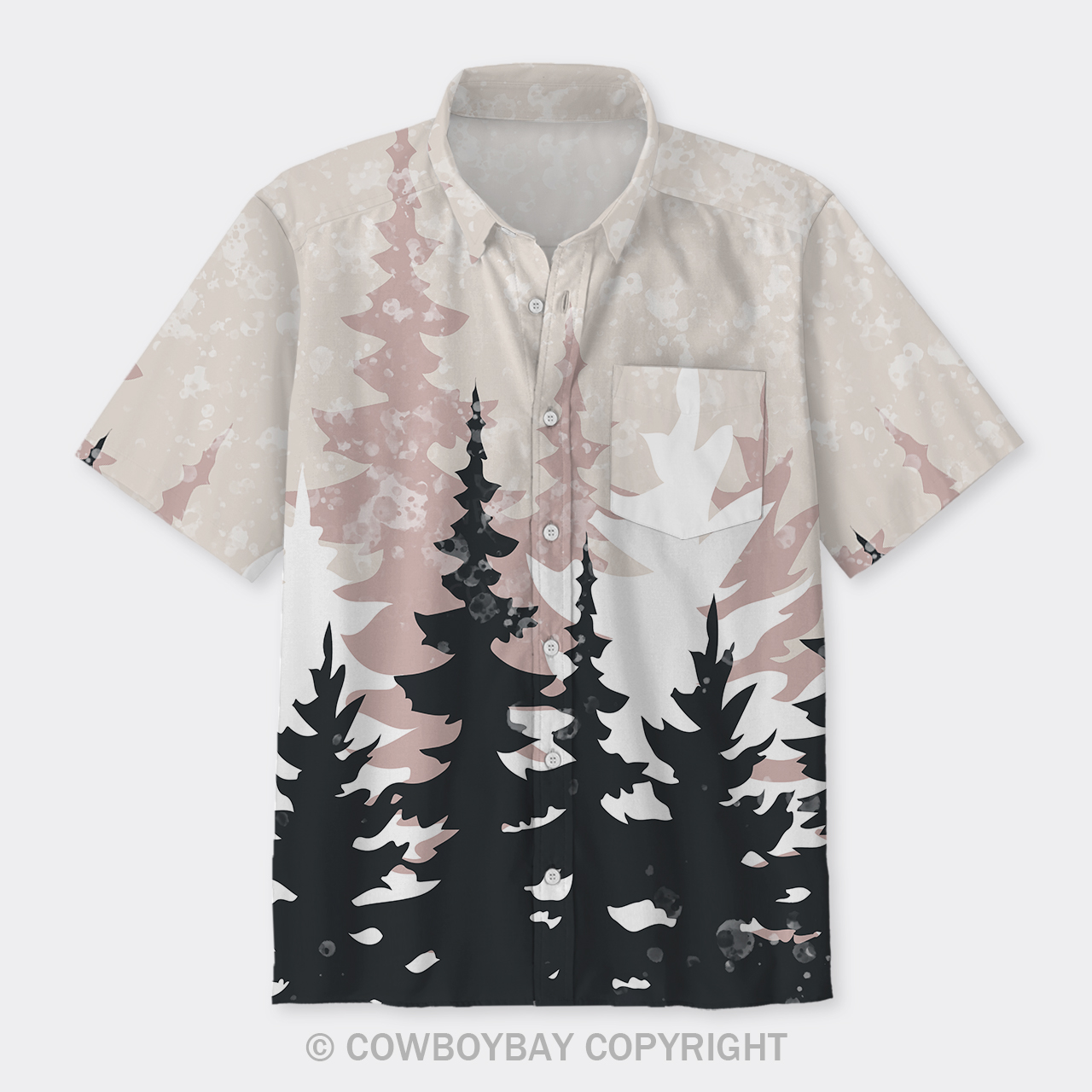 Forest Design Button Up Shirts