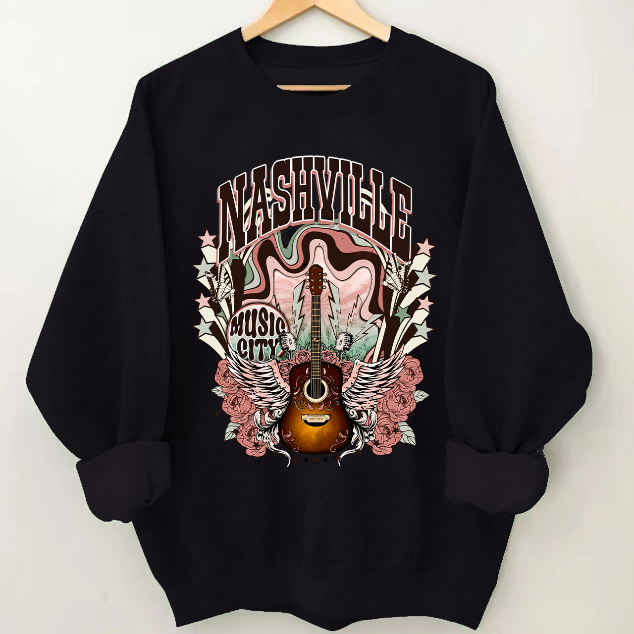 Western Nasville Music City Country Cowboy Sweatshirt