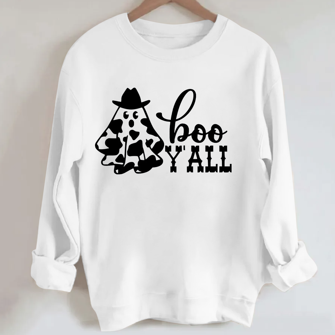 BooY'All Cowboy Ghost Halloween Sweatshirt
