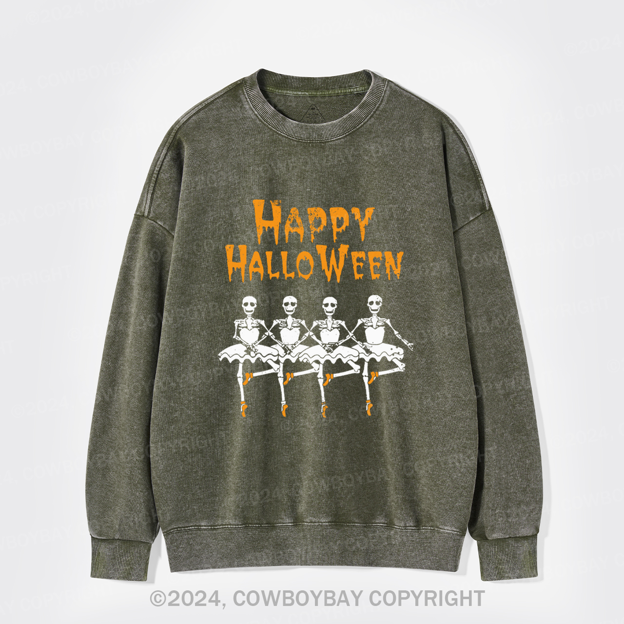 Halloween Ballerinas Washed Sweatshirts