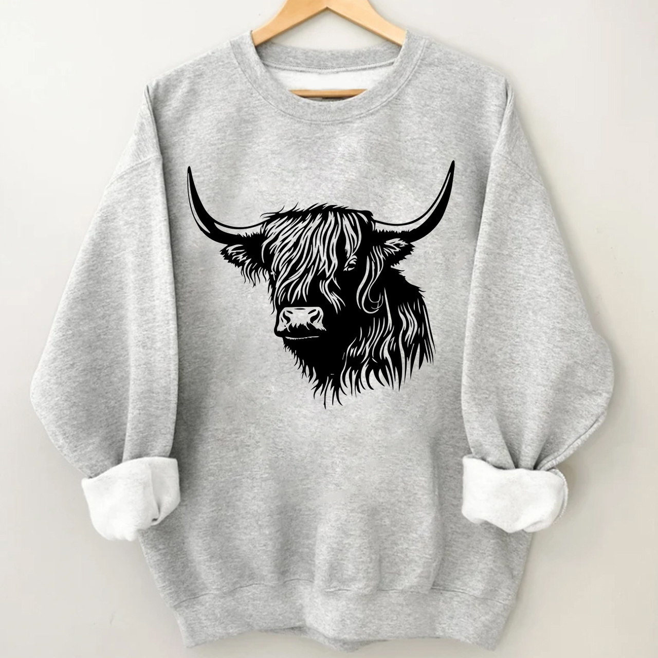 Free Sacred Highland Cow Sweatshirt